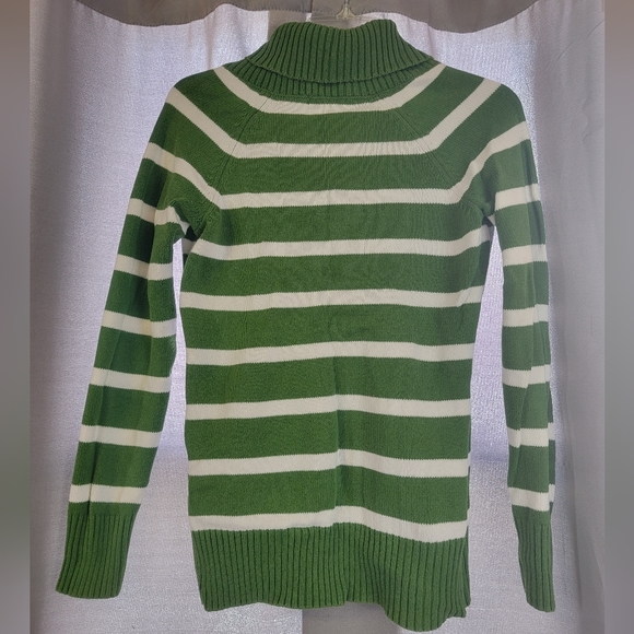 Merona Green Striped Sweater - Picture 2 of 3